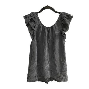Aritzia Silk Sleeveless Blouse Tank Top Black S